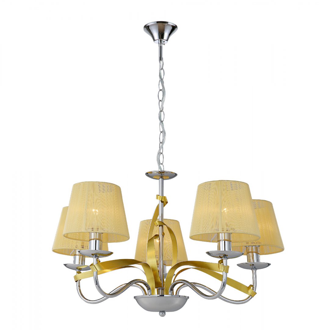 LAMPA WISZĄCA DIVA 5XE27 SREBRNA
