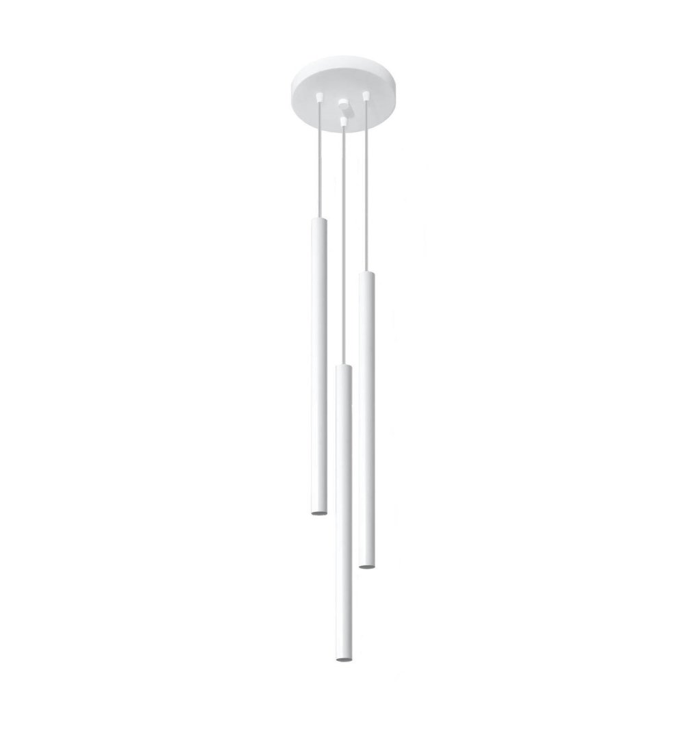 LAMPA sufitowa biała, lampa wisząca tuby PASTELO 3P (SL.0467)