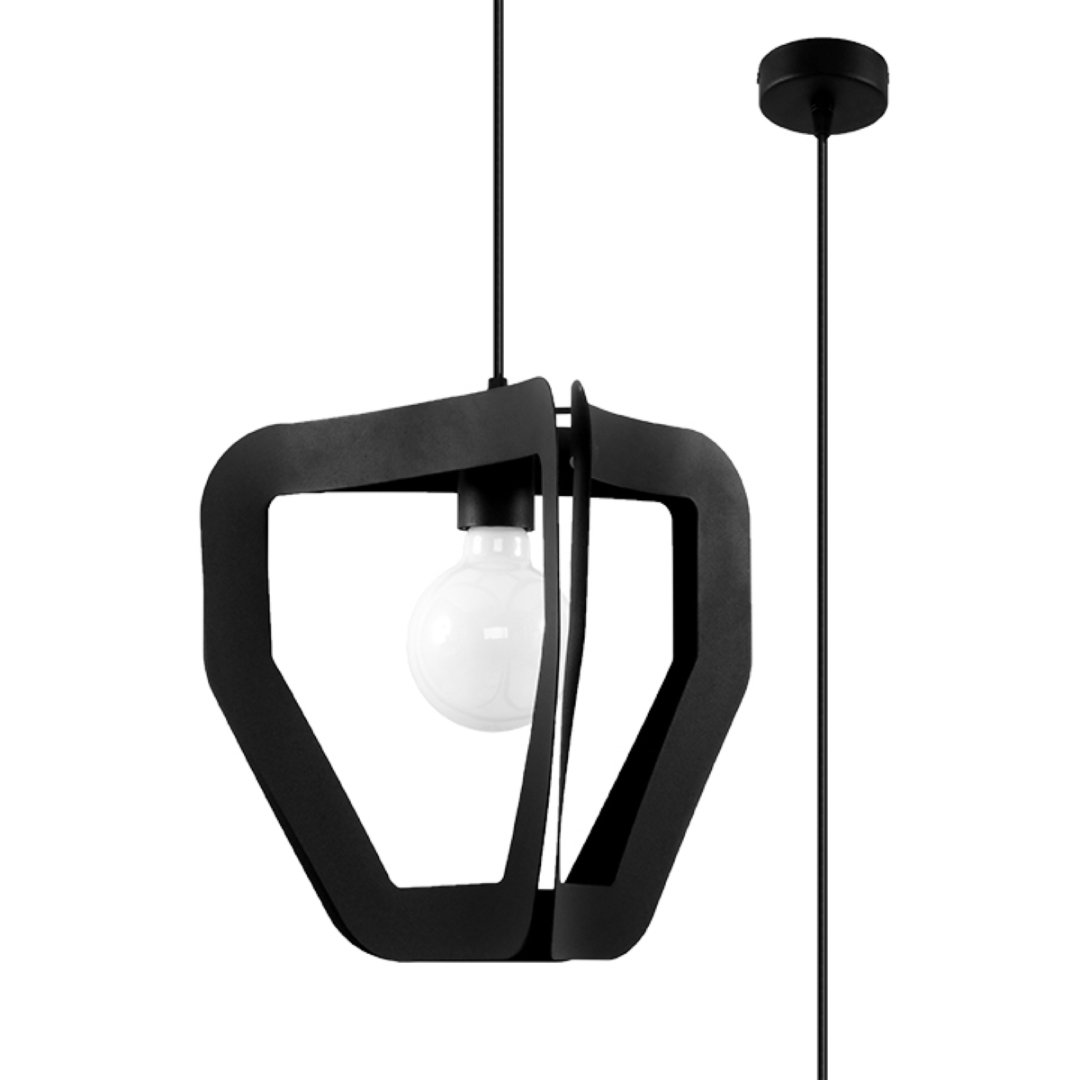 LAMPA SUFITOWA CZARNA POJEDYNCZA TRES (SL.0930)