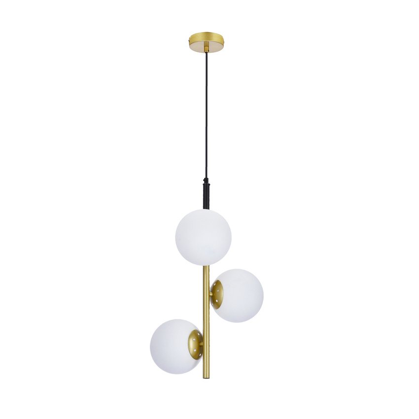 DUO 3x15w e14 lampa sufitowa, klosze białe kule (33-01276)
