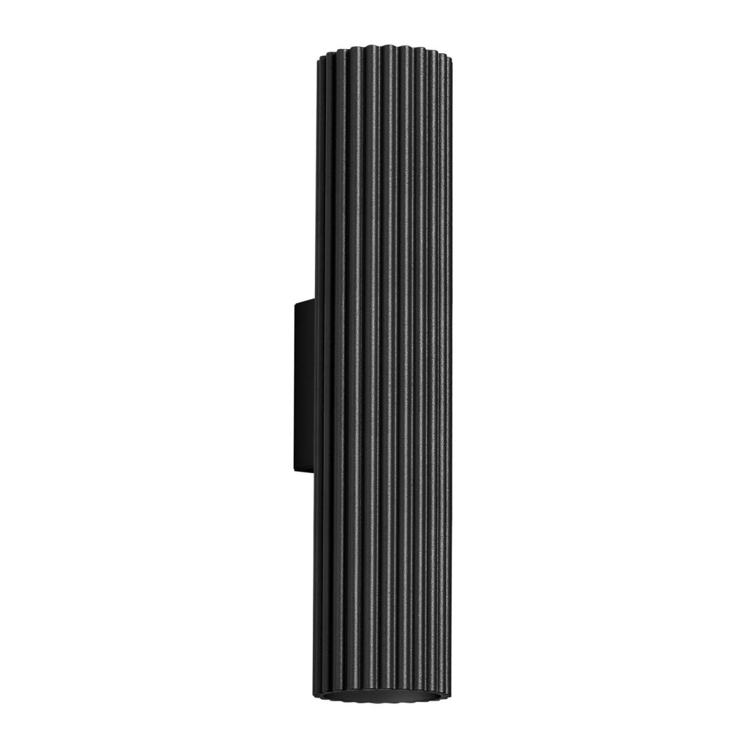 Kinkiet czarny tuba ryflowana 2xGU10 KARBON 30 (SL.1577)