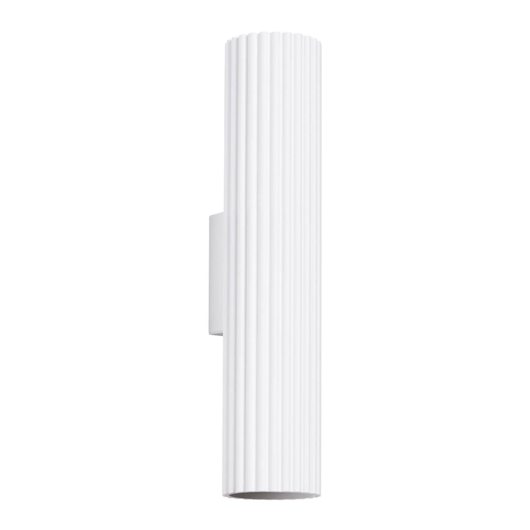 Kinkiet biały tuba ryflowana 2xGU10 KARBON 30 (SL.1539)