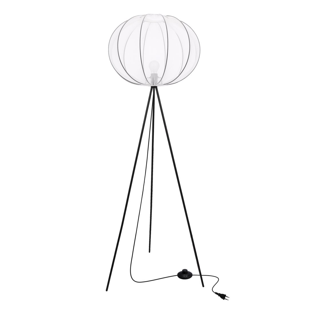 Nowoczesna lampa podłogowa klosz biały 1xE27 kula MELLOW