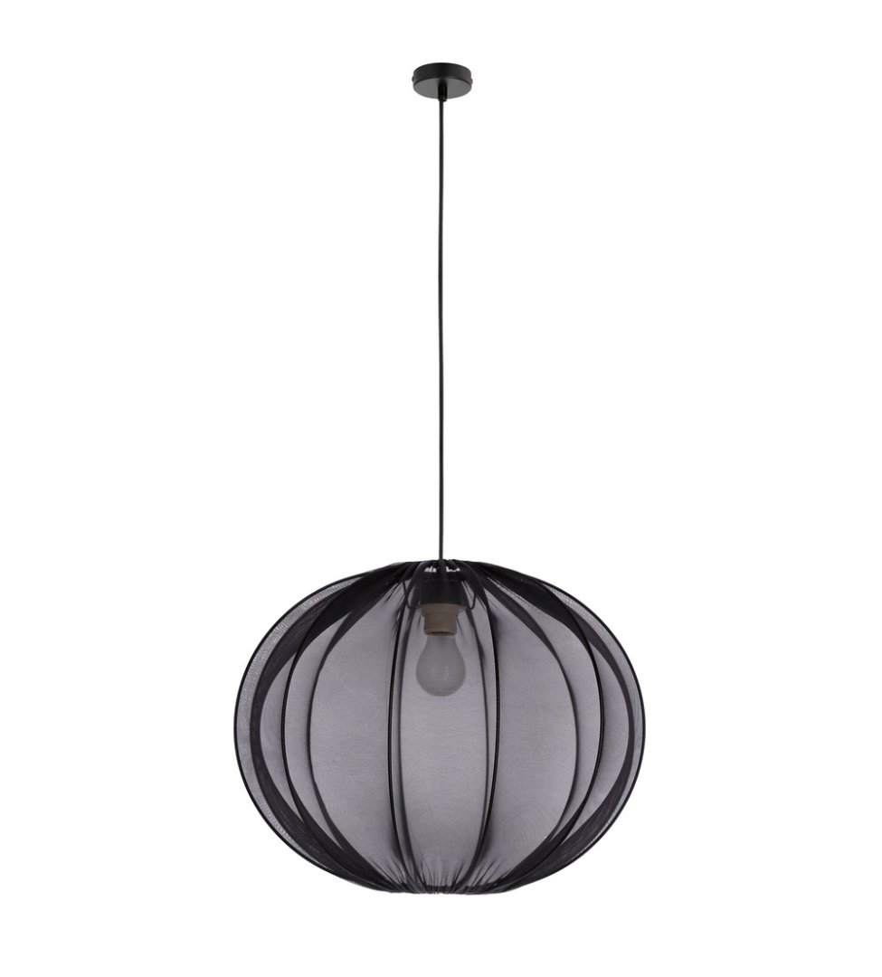 Nowoczesna lampa wisząca klosz czarny 1xE27 kula MELLOW