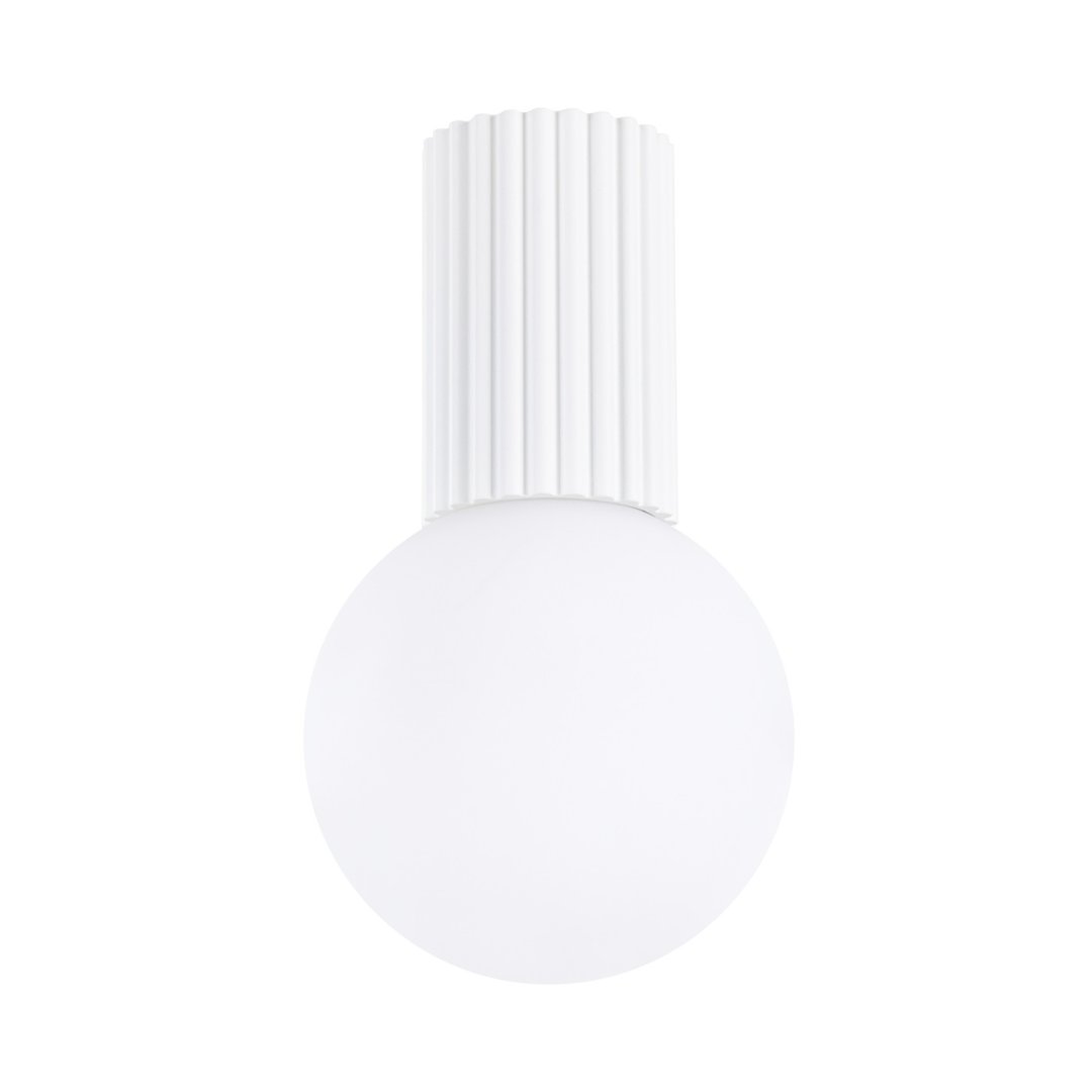 Lampa łazienkowa IP44 aluminium ryflowane HALO biała