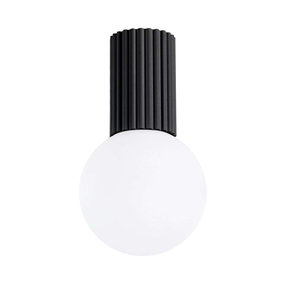 Lampa łazienkowa IP44 aluminium ryflowane HALO czarna