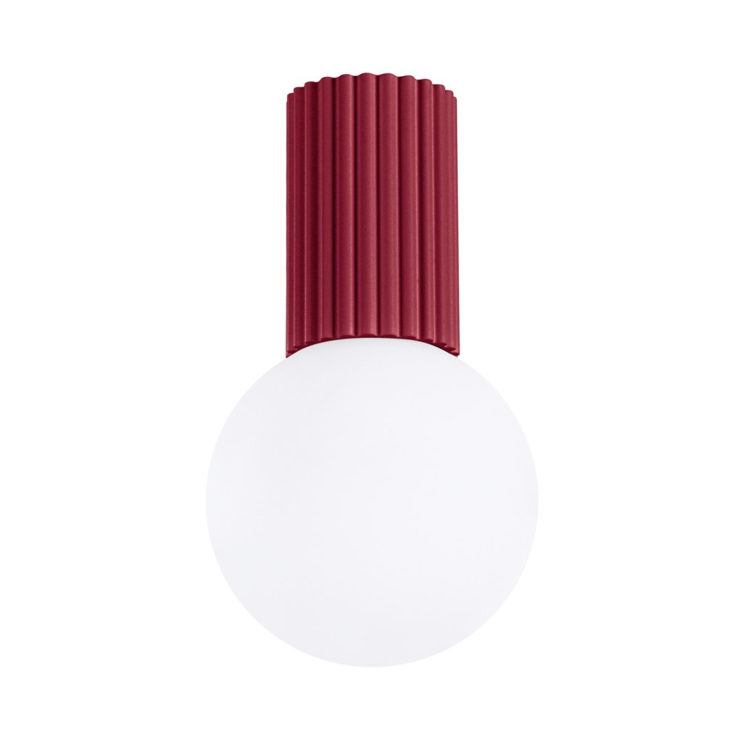 Lampa łazienkowa IP44 aluminium ryflowane HALO burgund