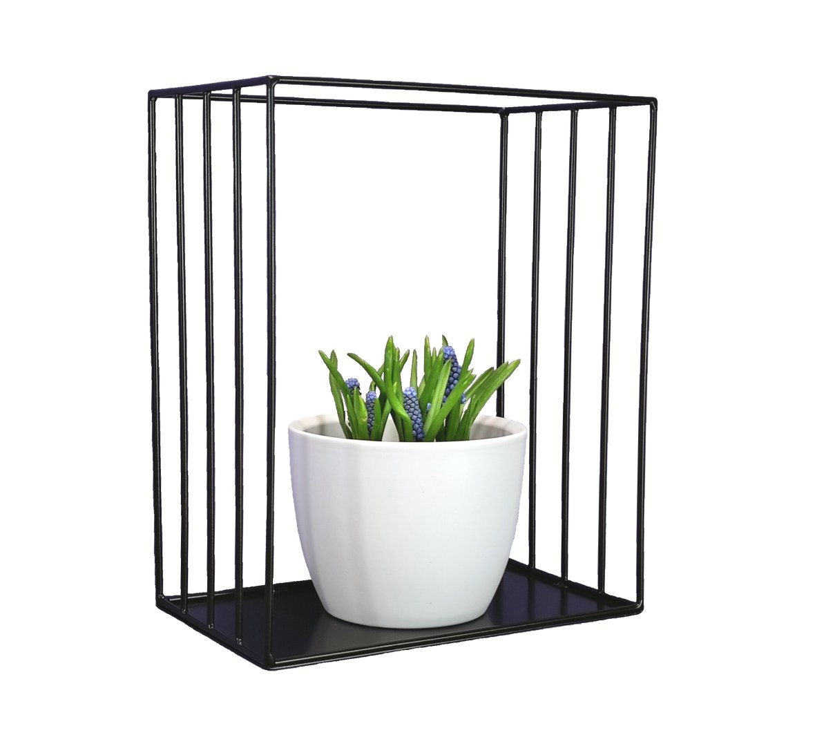 Półka na ścianę czarna ozdobna ITTE