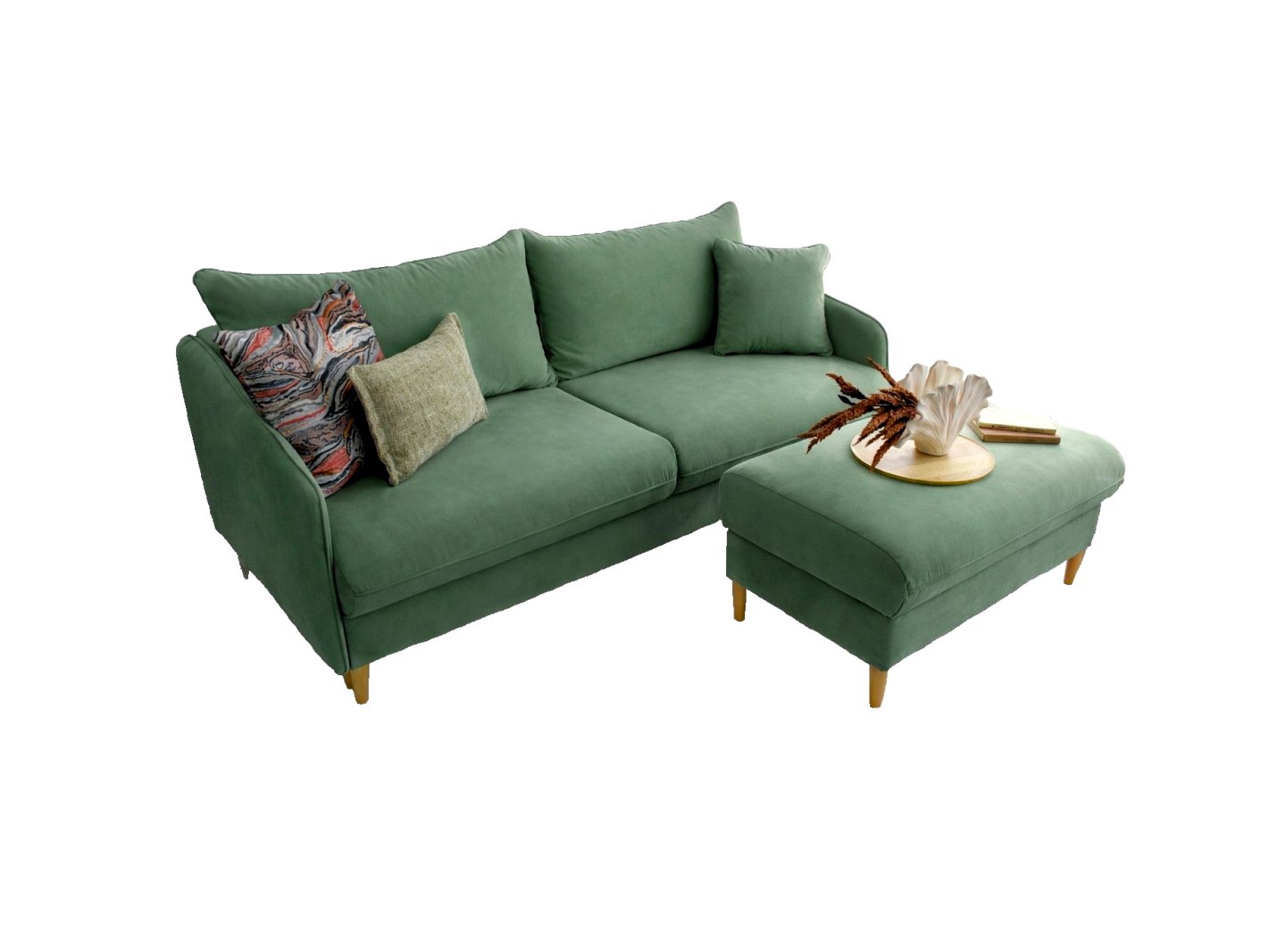 Kanapa z pufą VERA, kanapa z funkcją spania