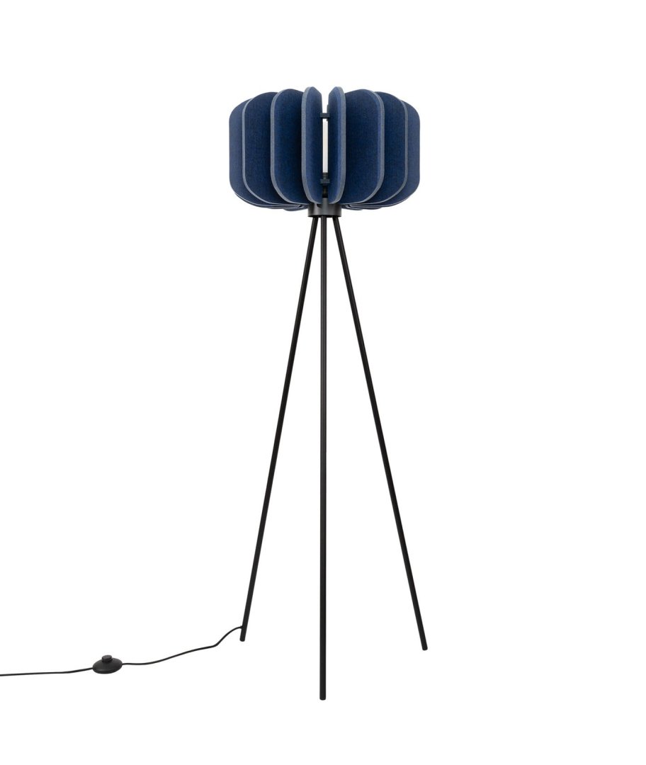Lampa stojąca podłogowa trójnóg MULA 45 granatowa