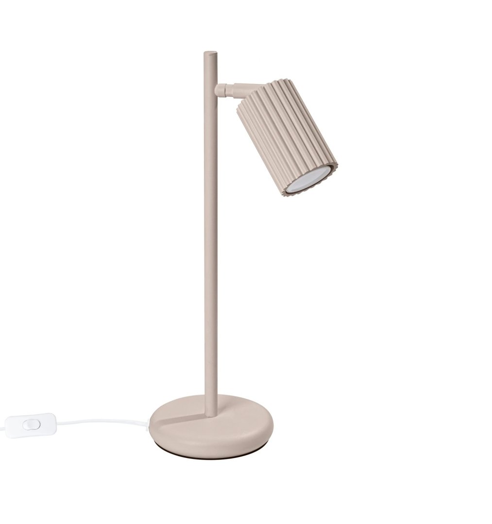 Kaszmirowa lampka biurkowa stojąca KARBON taupe