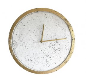 Zegar na ścianę z betonu HUGO METALIC