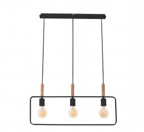 LAMPA WISZĄCA FRAME 3X60W E27 CZARNY