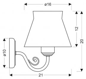 LAMPA KINKIET DO SYPIALNI ZEFIR 1X60W E27 SATYNA