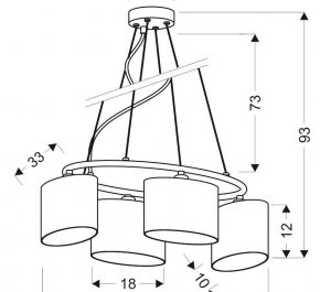 LAMPA WISZĄCA BAN 4X40W E14 CHROM