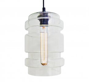 LAMPA WISZĄCA DECORADO 1X60W E27 TRANSPARENTNY + ŻARÓWKA