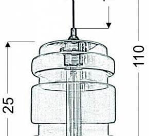 LAMPA WISZĄCA DECORADO 1X60W E27 TRANSPARENTNY + ŻARÓWKA