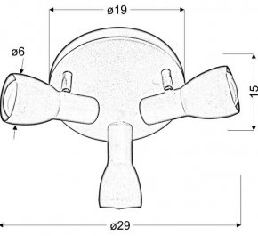 LAMPA SUFITOWA PICARDO PLAFON 3xE14 BIAŁY MAT