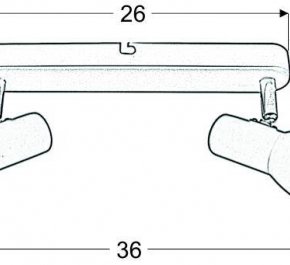 LAMPA SUFITOWA PICARDO LISTWA 2xE14 BIAŁY MAT