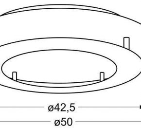 LAMPA SUFITOWA MERLE PLAFON 50 LED SREBRNY