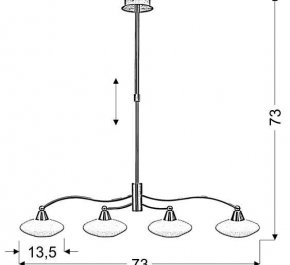 LAMPA SUFITOWA WISZĄCA ELISA 4XG9 SATYNA