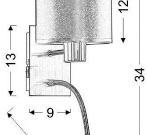 LAMPA KINKIET SYLWANA ZIELONY + LED Z WYŁĄCZNIKIEM