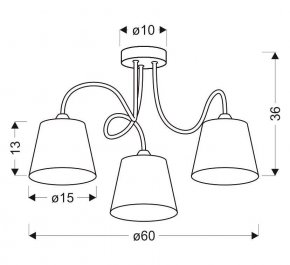 LAMPA SUFITOWA LUK 3X40W E14 CHROM
