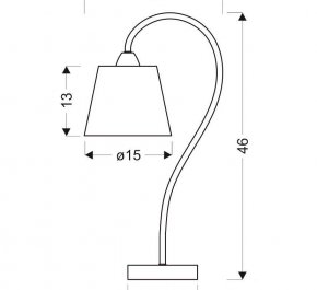 LAMPKA STOŁOWA LUK 1XE14 CHROM