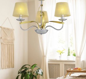 LAMPA WISZĄCA DIVA 3XE27 SREBRNA