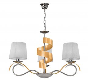 LAMPA WISZĄCA DENIS 3XE14 ZŁOTO CHROM