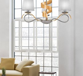 LAMPA WISZĄCA DENIS 3XE14 ZŁOTO CHROM