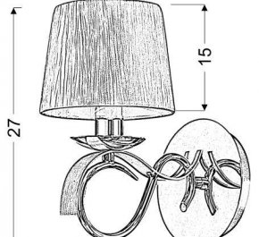 LAMPA KINKIET DENIS 1XE27 ZŁOTO CHROM