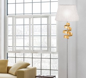 LAMPA PODŁOGOWA DENIS 1XE27 ZŁOTO CHROM