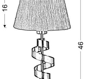 LAMPA NOCNA DENIS 1XE27 CHROM ZLOTO