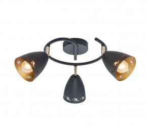 LAMPA SUFITOWA COTY SPIRALA 3X40W E14 CZARNY