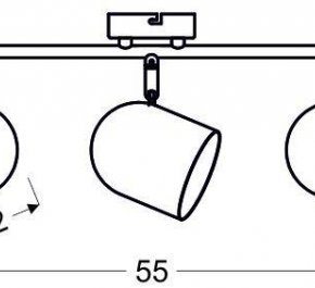 LAMPA SUFITOWA AZURO LISTWA 3XE27 SZARY