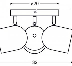 LAMPA SUFITOWA AZURO LISTWA 2XE27 SZARY