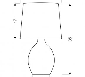 LAMPKA NOCNA AMBON 1X40W E14 SZARY