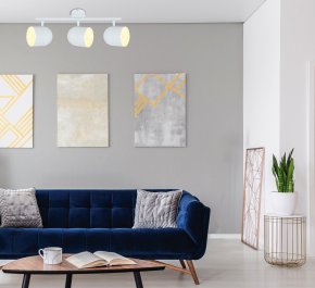 LAMPA SUFITOWA AZURO LISTWA 3XE27 BIAŁY