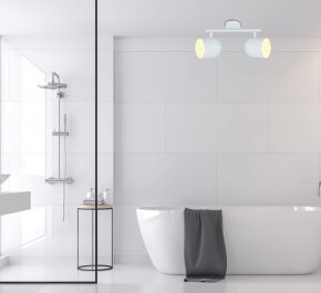 LAMPA SUFITOWA AZURO LISTWA 2XE27 BIAŁY