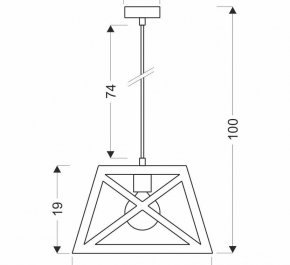 LAMPA WISZĄCA POJEDYNCZA 40W E27 ORIGAMI