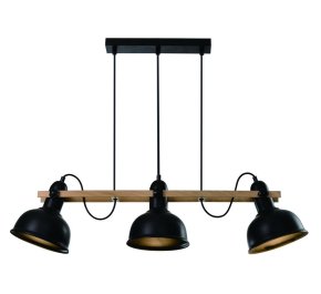 Lampa industrialna RENO regulowana czarna 3x40W E27