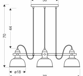 Lampa industrialna RENO regulowana czarna 3x40W E27