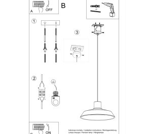 AFRA LAMPA NAD STÓŁ z betonu (SL.0282)