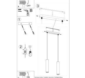 LAMPA NAD STÓŁ z betonu LUVO 2 (SL.0654)