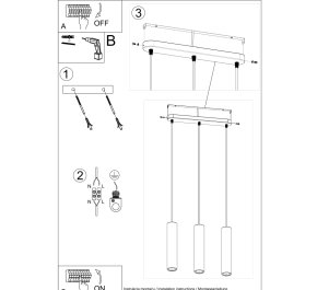 LAMPA NAD STÓŁ z betonu LUVO 3 (SL.0655)