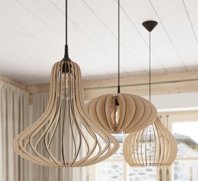 Lampa drewniana wisząca APRILLA (SL.0639)