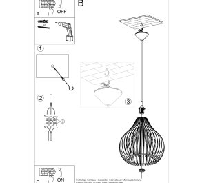 Lampa drewniana wisząca APRILLA (SL.0639)