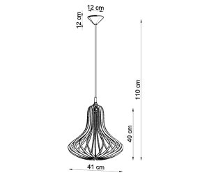 Lampa drewniana wisząca ELZA (SL.0641)