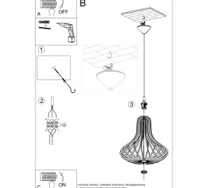 Lampa drewniana wisząca ELZA (SL.0641)